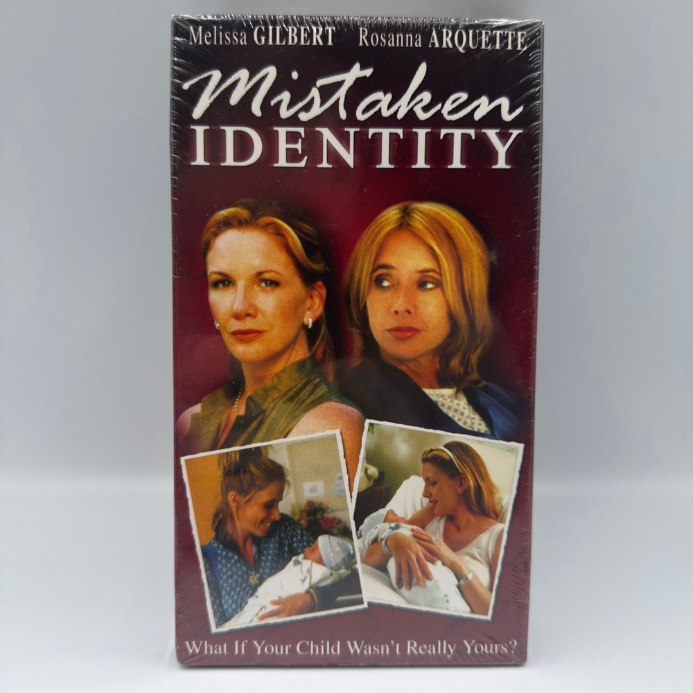 Mistaken Identity VHS Melissa Gilbert Rosanna Arquette Switched at Birth SEALED